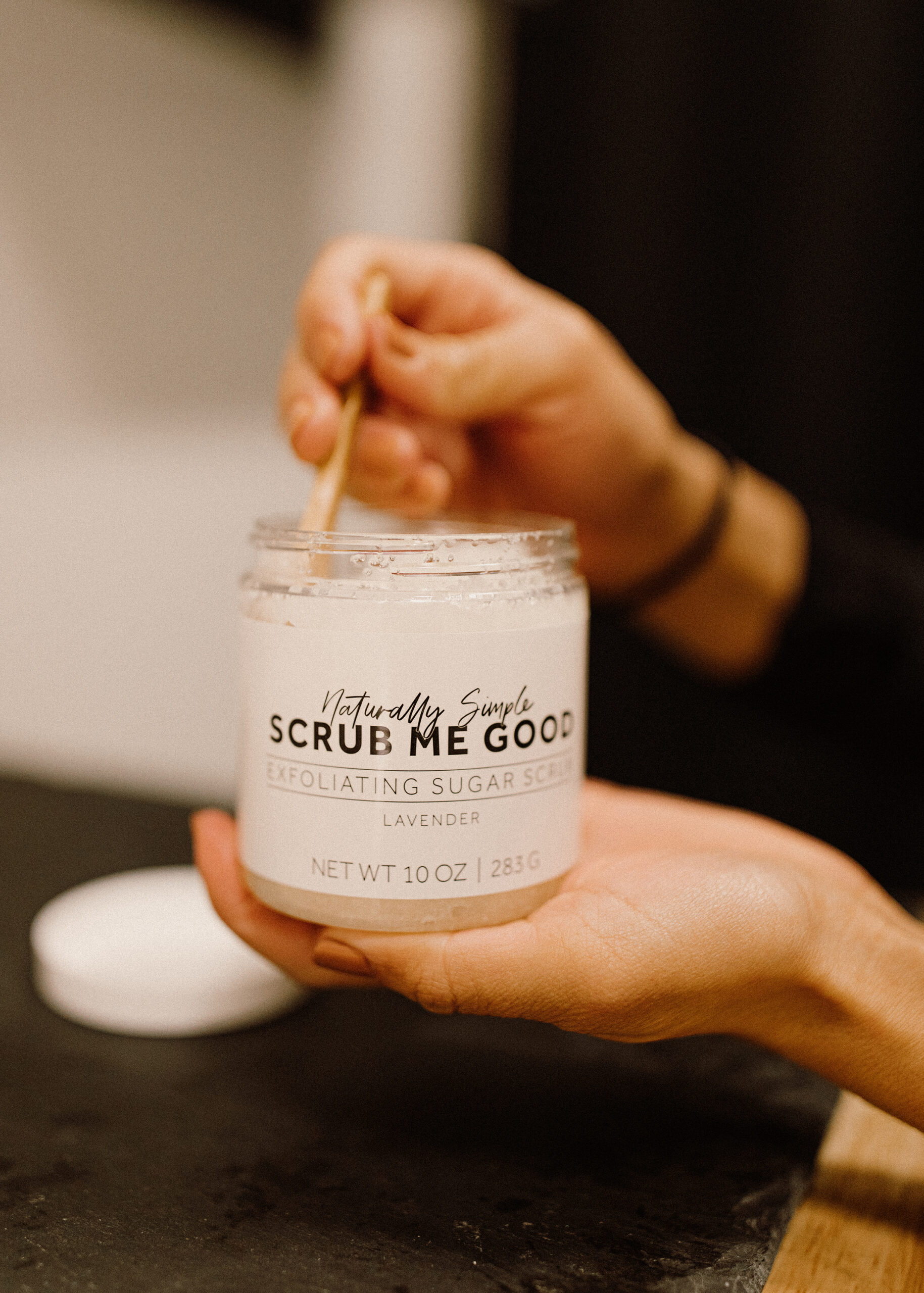 smaller fern and moss scrub me good skincare product efxoliating sugar scrub small business natural organic